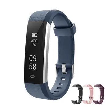 

Smart Bracelet Watch Sleep Monitoring Waterproof Sports Step Smart Band Black Pink Blue Purple 5-10 Days Standby