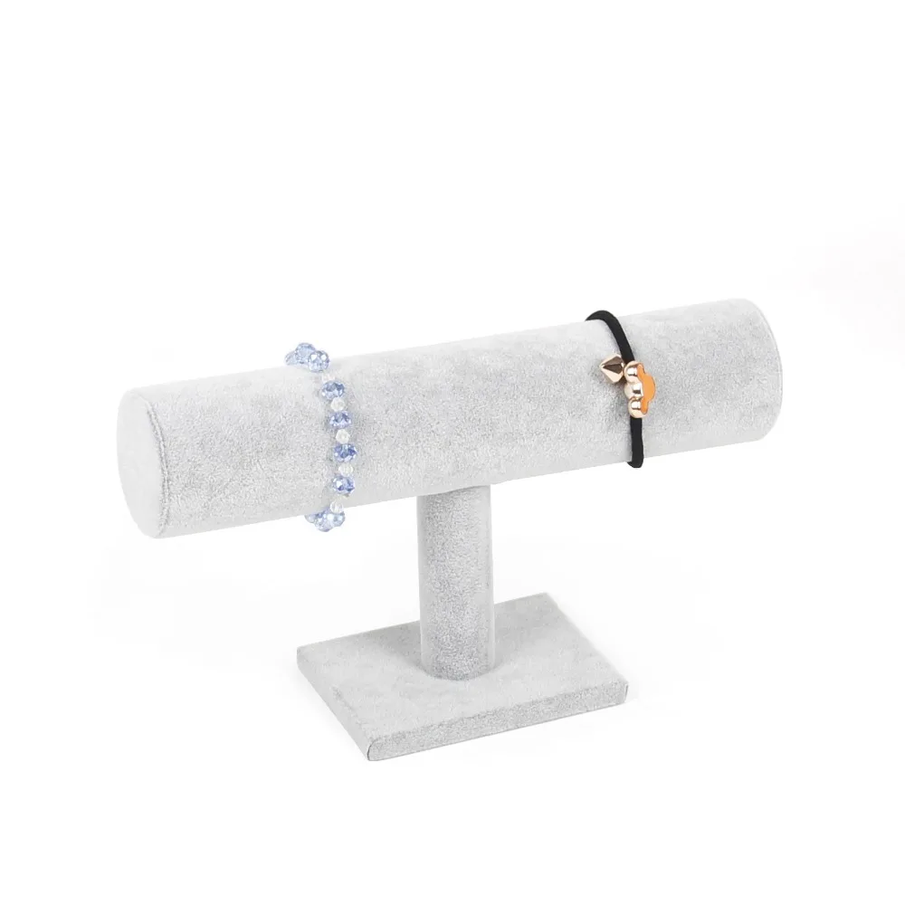 1PCS 23cm High Quality Vintage Black Leather Velvet Bracelet Chain T-Bar Rack Watch Jewelry Organizer Hard Display Stand Holder 1PCS 23cm High Quality Vintage Black Leather Velvet Bracelet Chain T-Bar Rack Watch Jewelry Organizer Hard Display Stand Holder