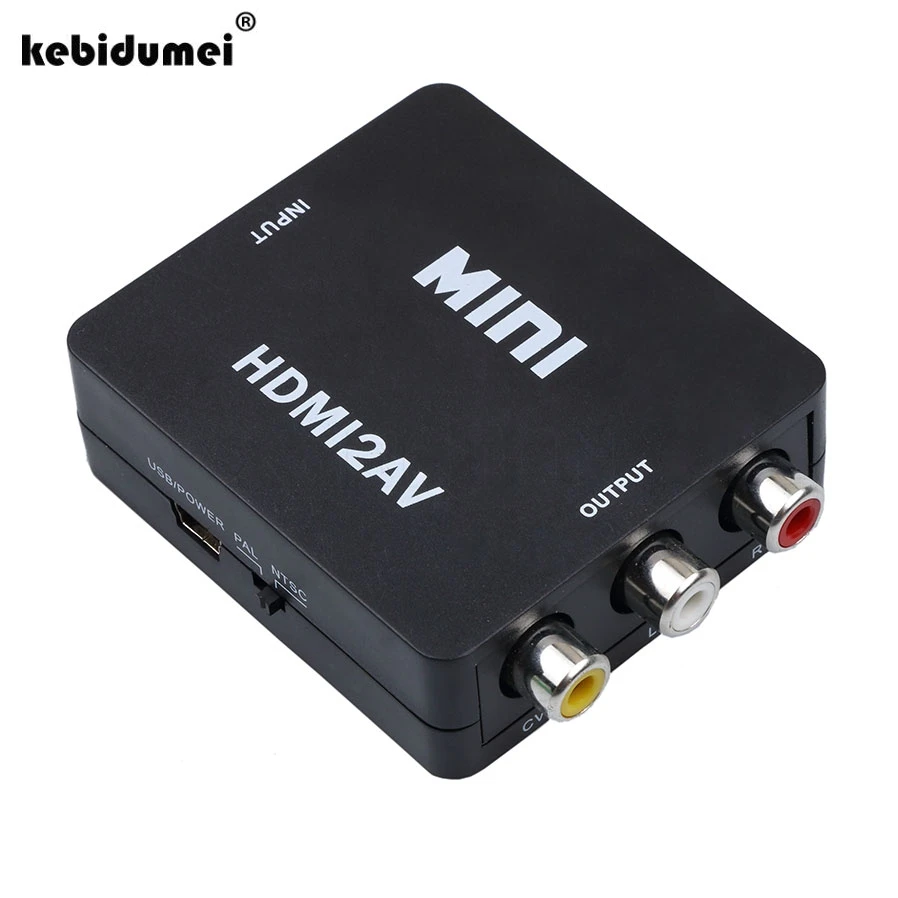2017 Mini HDMI2AV Video Converter BOX HDMI To RCA AV/CVBS Adapter