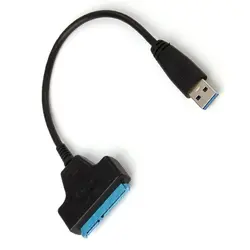 Кабель преобразователя USB 3,0 порт жесткий диск SSD SATA III/HDD 2,5 дюймов, черный/антрацит
