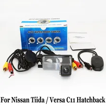 Для Nissan Tiida/Versa Хэтчбек C11/RCA AUX Проводной Или Беспроводной/CCD Ночного Видения/HD Широкоугольный Объектив Автомобильная Камера Заднего вида