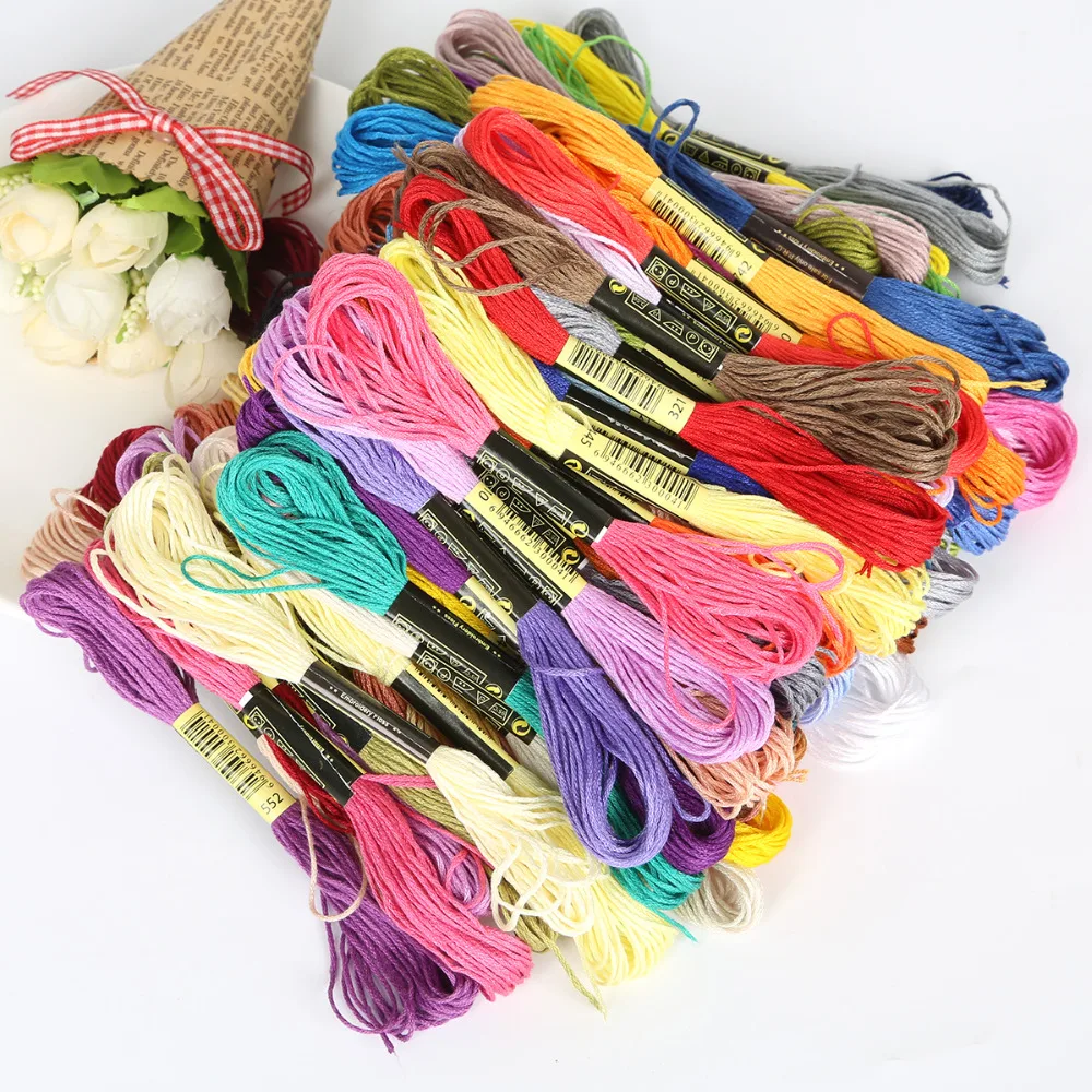 

50/100Colors Wholesale Retail Length 7.5m Anchor Cross Stitch Cotton Embroidery Thread 7.5m/pcs Cotton Embroidery Thread