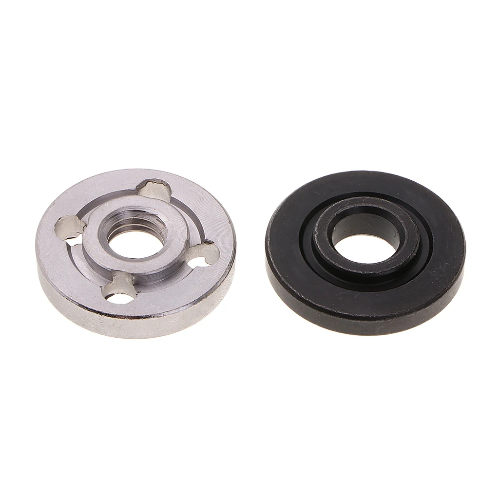 Angle Grinder Flange Nut for 100 Angle Grinder Steel Metal Inner Outer Flange Nut Outer Dia 30mm,Inner Dia 10mm Parts (2 Set)