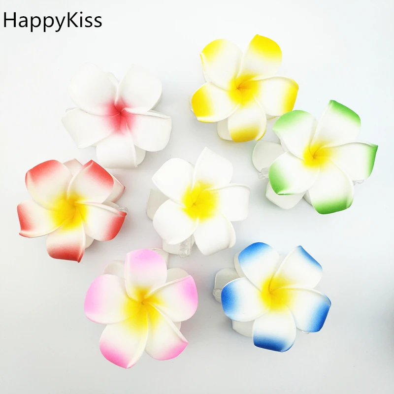 1 шт. Гавайский PE Plumeria acutifolia/тропический цветок Франгипани с заколкой для волос