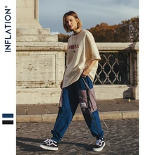 Мужские штаны-шаровары с боковыми карманами в стиле хип-хоп, повседневные мужские штаны для бега, модные уличные штаны для бега 9350S