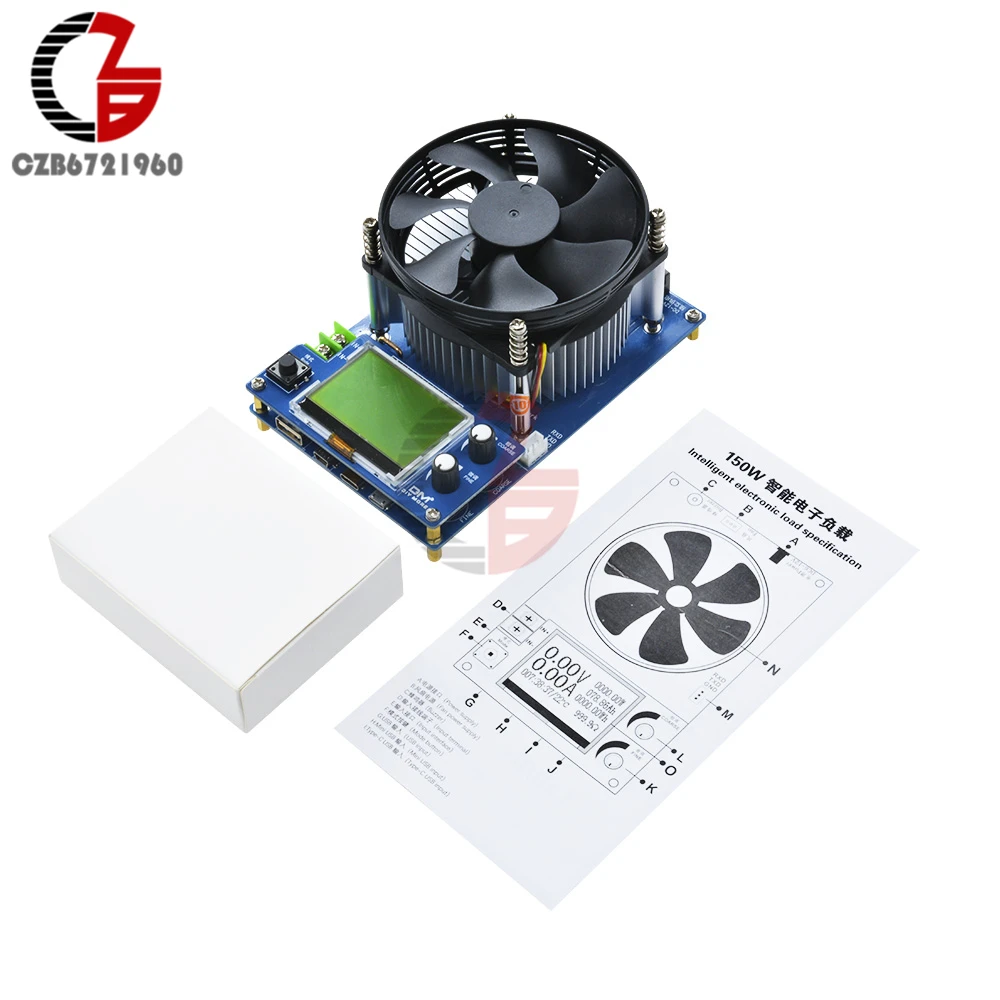 Beste 150V 10A 150W Lcd Digital Verstelbare Constante Stroom Elektronische Belasting Batterij Tester Lithium Ontlading Capaciteit Voltage Meter