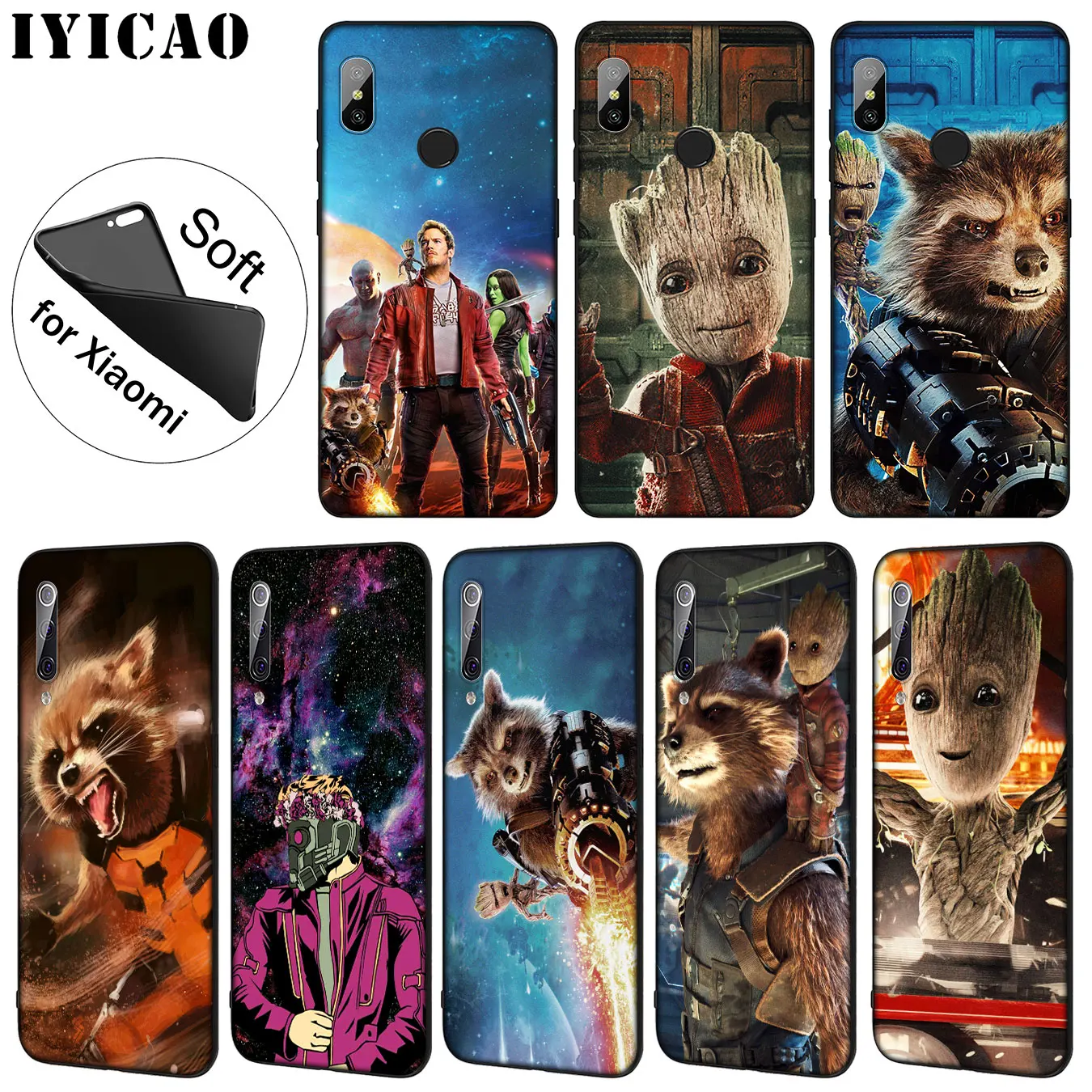 IYICAO стражи для Galaxy Marvel мягкий чехол телефона Xiaomi Mi 9 SE 9T CC9 CC9E 8 A3 Pro A1 A2 Lite pocophone f1 MAX 3 |