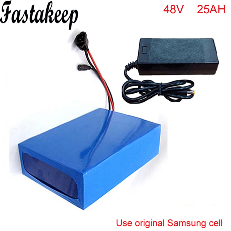 NO tax 48v 25Ah 1000w Lithium Battery Pack with 2A Charger Built in 30A BMS Electric Bicycle Battery 48v For Samsung cell free customs taxe electric bike 60v 3000w battery pack with charger and bms for 60v 25ah lithium battery pack for samsung cell