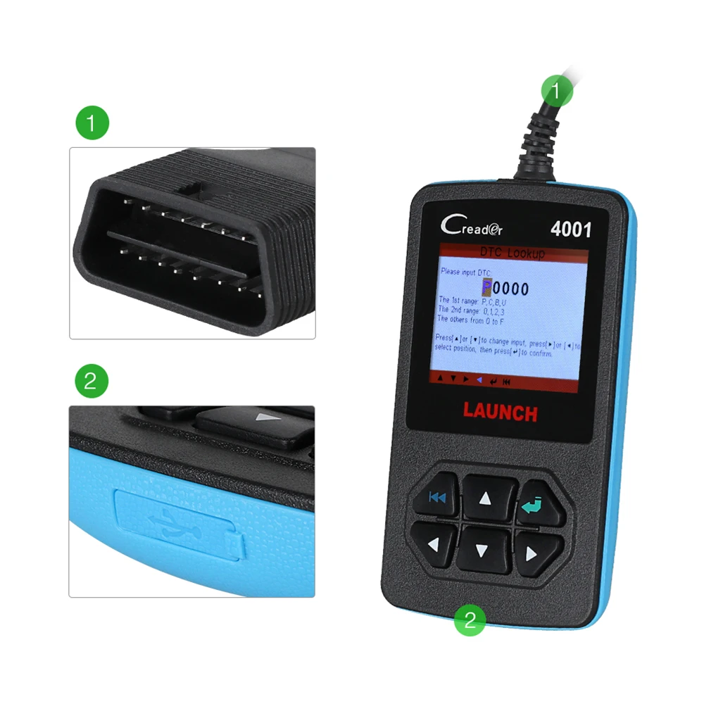 LAUNCH OBD2 Creader 4001 CR4001 считыватель кодов Профессиональный автоматический диагностический инструмент для Kia/для Toyota/для mazda бесплатное обновление онлайн