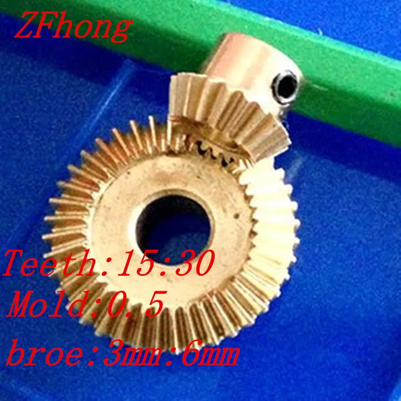 A pair 12 brass Bevel Gear Brass Right Angle Transmission parts machine parts DIYin Gears from
