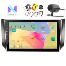 Rear View Camera+10.1” 4 Core Android 7.1 Car Radio Stereo GPS Navigation WiFi Free Map Bluetooth for Nissan Sylphy 2016 2017