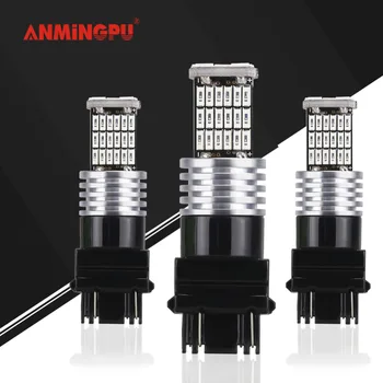 

ANMINGPU 2x Signal Lamp 3157 Led Bulb P27W P27/7W Led T25 3156 Canbus For Auto Turn Signal Brake Backup Reverse Light Amber 12V