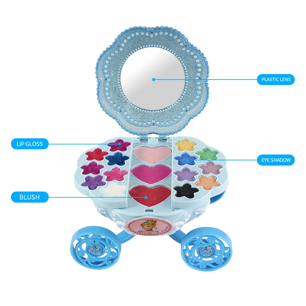Красота безопасность Макияж Набор Мода Принцесса косметика и подвижная палитра игрушки ролевые игры для возраста 5 и до подарок на день рождения