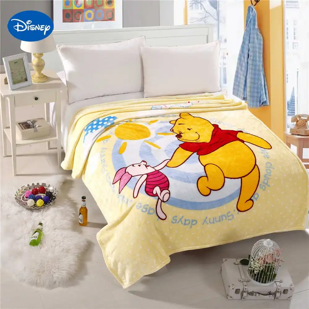 Disney Cartoon Character Winnie The Pooh Piglet Printed Blankets Bedding 150200cm Size Boys Home Decor Polyester Yellow Flannel Print Blanket The Blanketsblanket Bedding Aliexpress