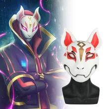 Игра Дрифт маска лиса kitsune животное Полная Голова маска для взрослых унисекс Маскарад шлемы реквизит вечерние Хэллоуин нарядное платье