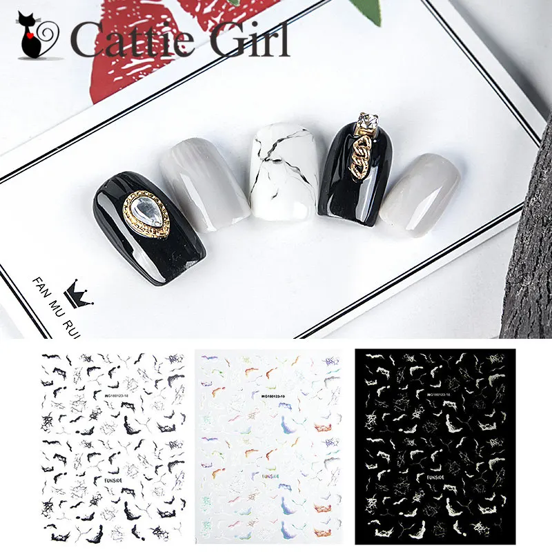 

1 Sheet Colorful Marble Stone 3D Nail Art Transfer Stickers White Nail Designs Japanese Nail Accessories for Nail Decorations
