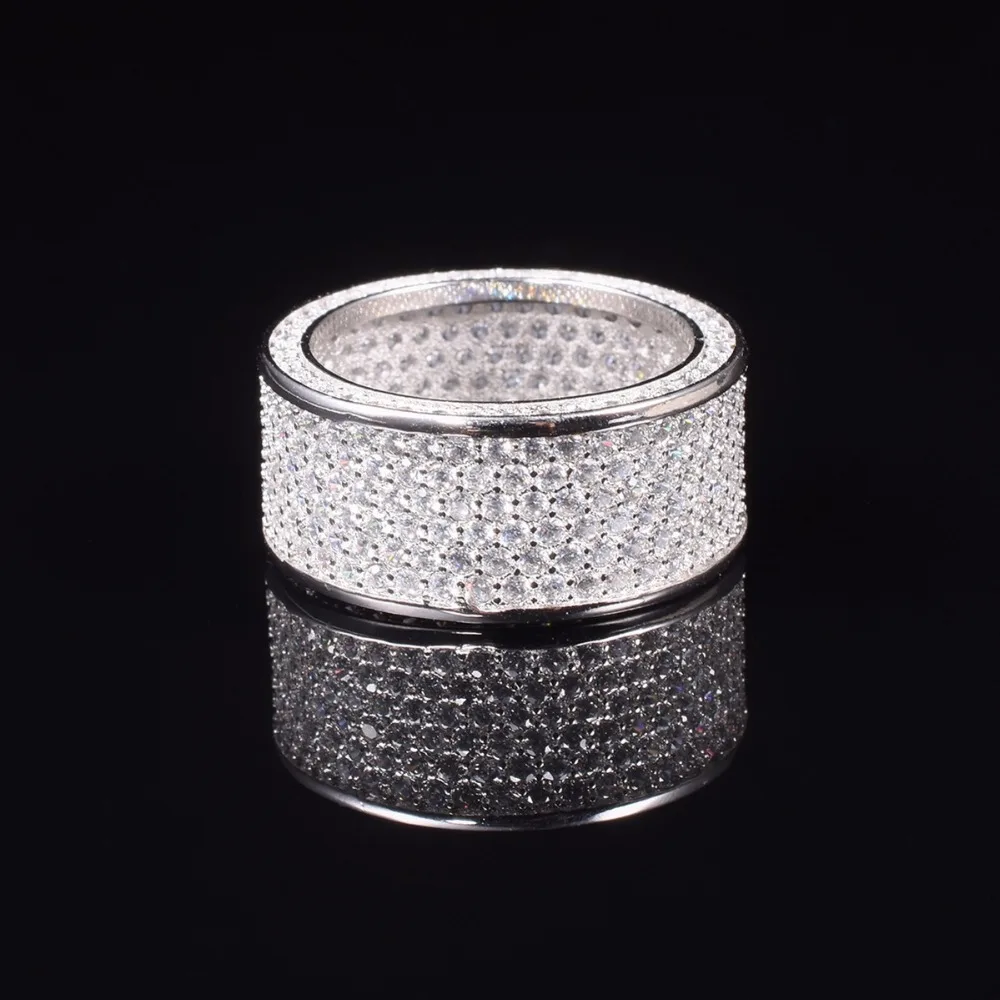 Роскошное модное 925 пробы Серебряное кольцо с драгоценным камнем 320 шт. кольцо с искусственным бриллиантом подарок для женщин