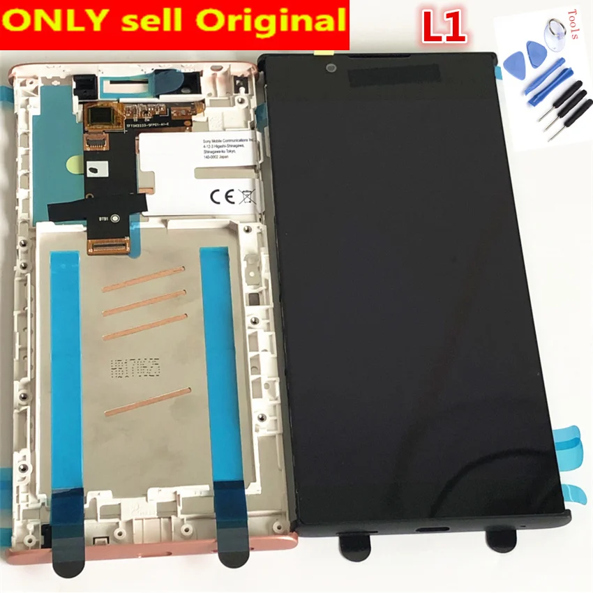 

Full Original 5.5'' LCD Display For SONY Xperia L1 LCD Display G3312 Touch Screen for Sony L1 Dual LCD Digitizer with Frame