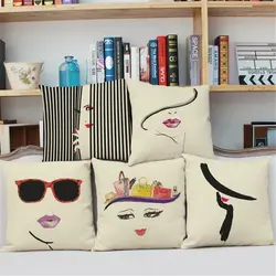 Абстрактные мультфильм 3D Для женщин Свадебные украшения диван-кресло Чехлы для подушек Домашний Декор современные декоративные Подушки