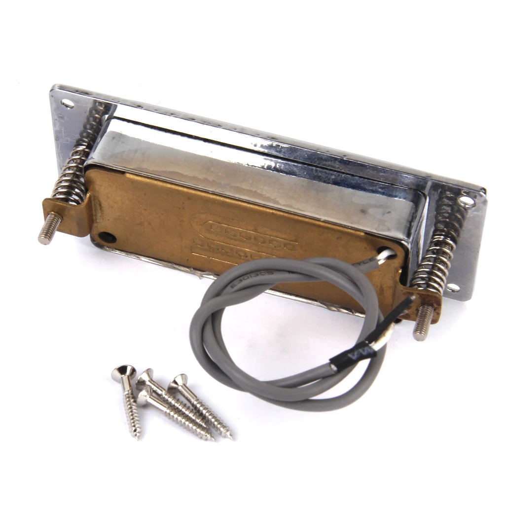 Sealed Pickup Humbucker w/ Mounting Screws for LP Guitar, Mini Guitar, Echo Organ, Cigar Box Guitar- Chrome