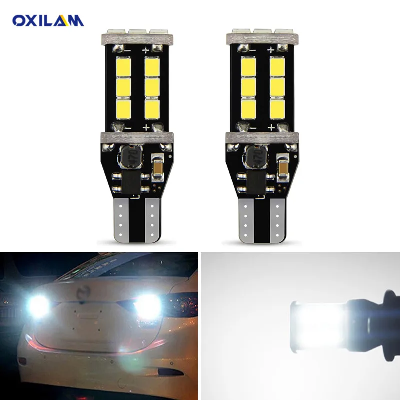 Oxilam 2x T15 W16W светодиодные лампы Canbus 6000K белый 2835SMD задние фонари для Chevrolet Cruze Malibu Epica