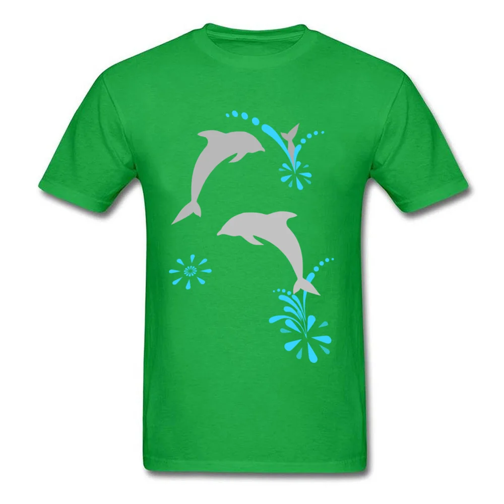 Company Adult T-Shirt Crew Neck Short Sleeve 100% Cotton Dolphins Joy T Shirt Family Tops T Shirt Free Shipping Dolphins Joy green