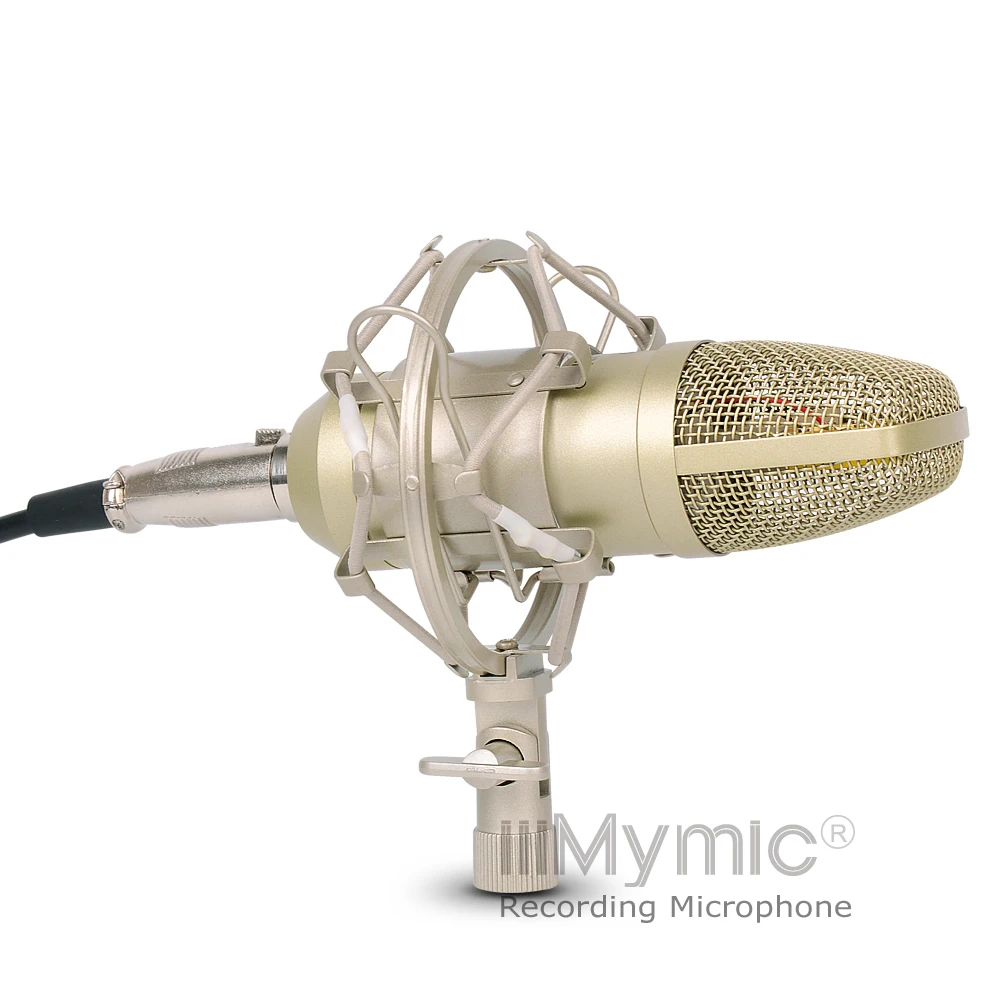 Конденсаторный микрофон i-ONE! 34 мм золотые диафрагмы капсулы! Профессиональный конденсаторный микрофон с металлической подставкой для записи