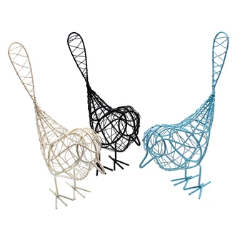 

Runbazef Creative Metal Craft Wire Bird Model Home Decoration Retro Kawaii Accessories Figurine Miniature