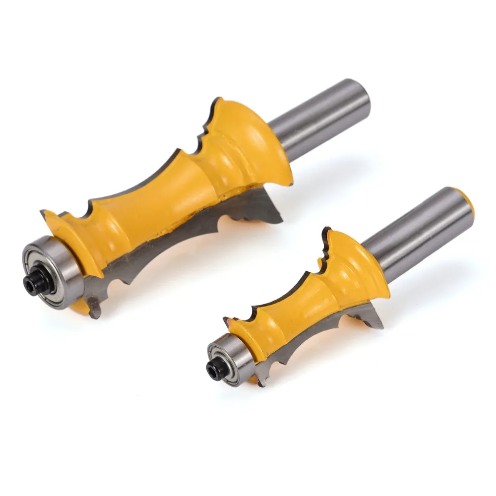 

Mayitr 2pcs Router Bit Set 1/2" Shank Mitered Door & Drawer Molding Woodworking Cutter For Power Tools