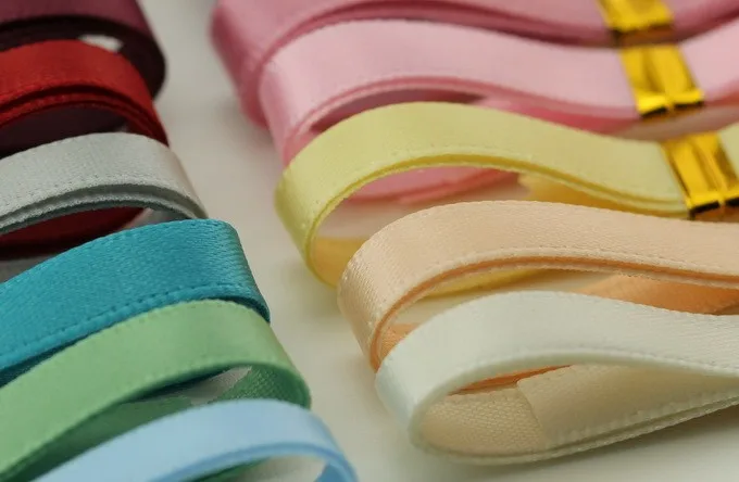 New 6mm Polyester Riband Single Face satin ribbons DIY hair accessories bowknot materials 10Mlot_5