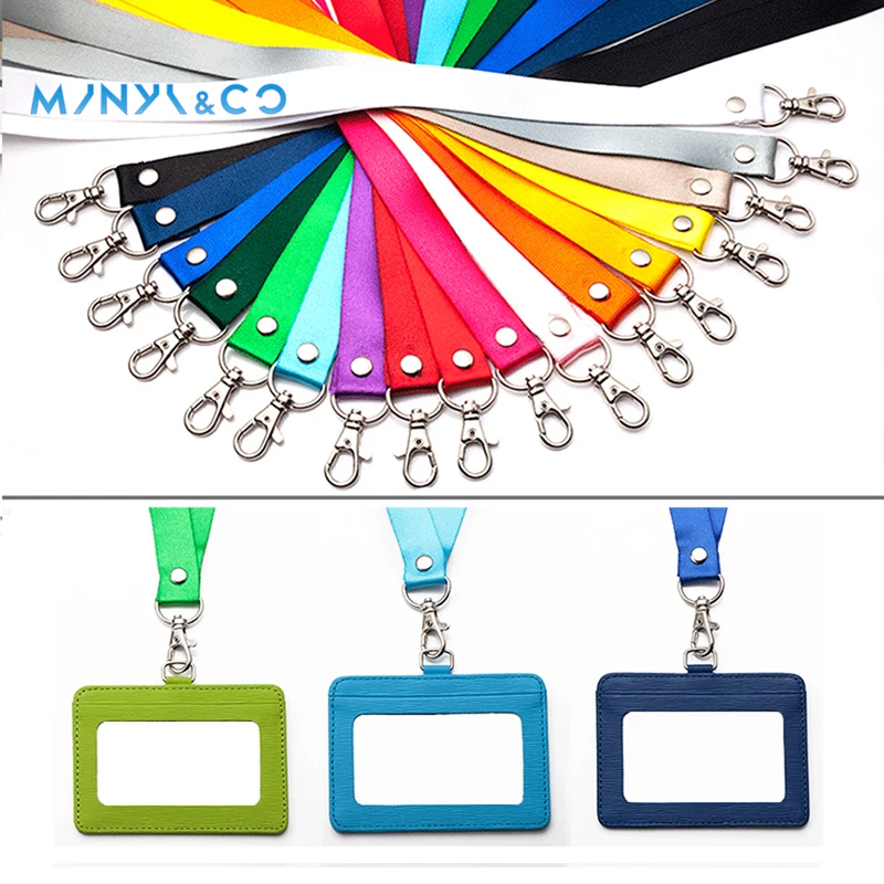 20 Mm Candy Color Neck Strap Badge Lanyard For Name Tag Id Card