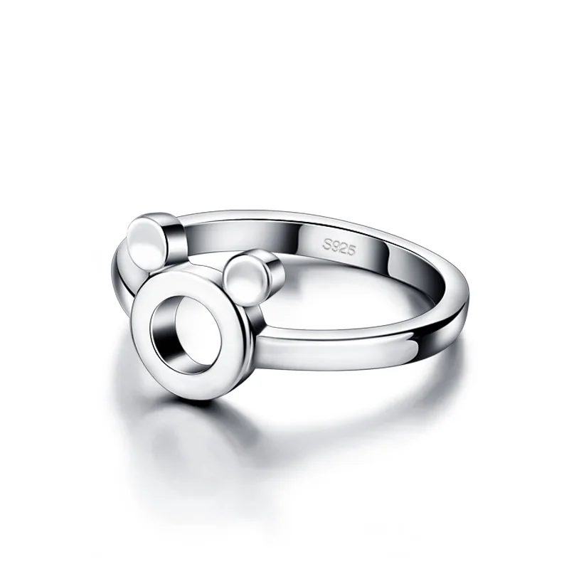 

Fashion cute girl mickey Silver ring Finger Ring For Women Wedding 100% 925 Sterling Silver Jewelry gift 2018 New Collection