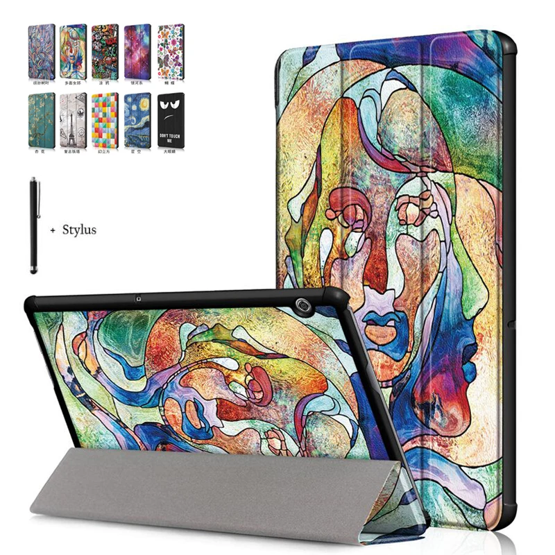 Чехол для Huawei MediaPad T5 AGS2 W09/L09/L03/W19 10 1 &quotс принтом Wake Sleep Flip кожаный чехол с