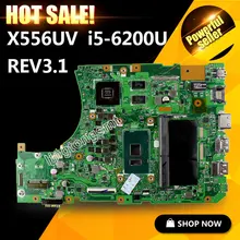 Hot selling! X556U X556UV X556UV X556UB X556UR For ASUS Laptop Motherboard CPU i5-6200U REV:3.1 GeForce 920M 2GB 100% tested