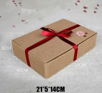 

Newly Kraft Paper Boxes 21*5*14cm 20pcs/lot Craftwork Gift Ear Rings Cookies Cake Kraft Paper Boxes Wholesale