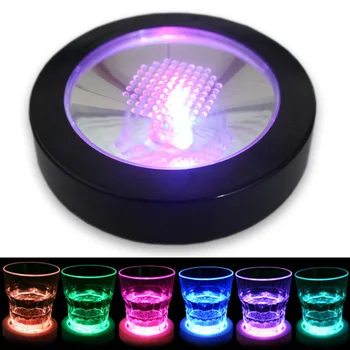 

120pcs RGB Color Changing LED Coaster Flashing Light Beer Wine Glass Drinking Bottle Cup Mat Coaster Club Bar