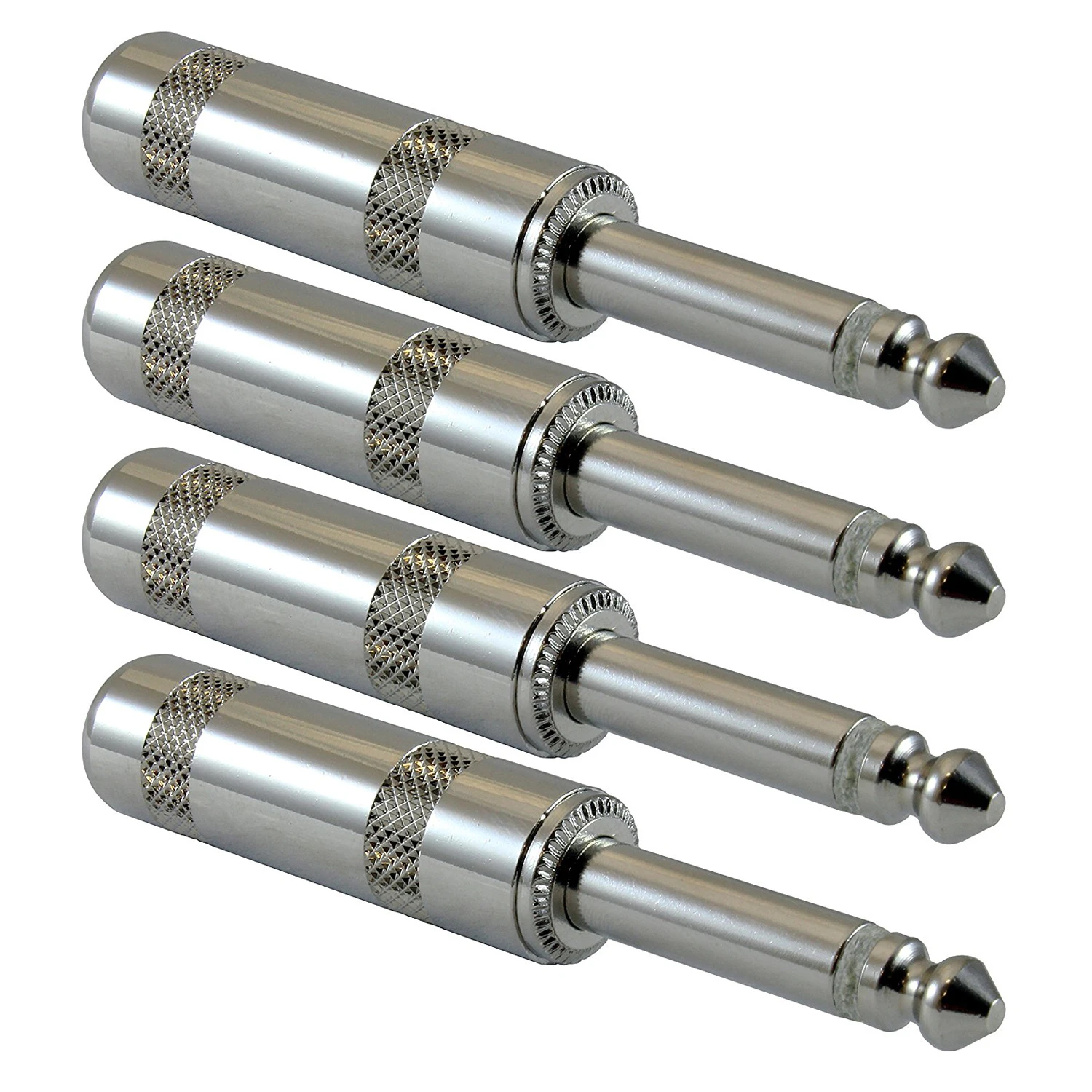 

THGS 1/4 inch Plugs for Speaker Cables, Patch Cables, Snakes - TS Male Mono 1/4 Inch Phono 6.3mm Phone Plug Bulk - 4 PACK