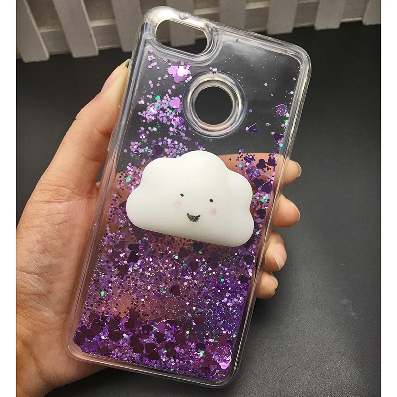 3d Squishy Cat Case For Huawei P8 P9 Lite 2017 Phone Case Liquid Glitter Paillette Sand Quicksand soft Honor 8 LITE Back Cover (25)