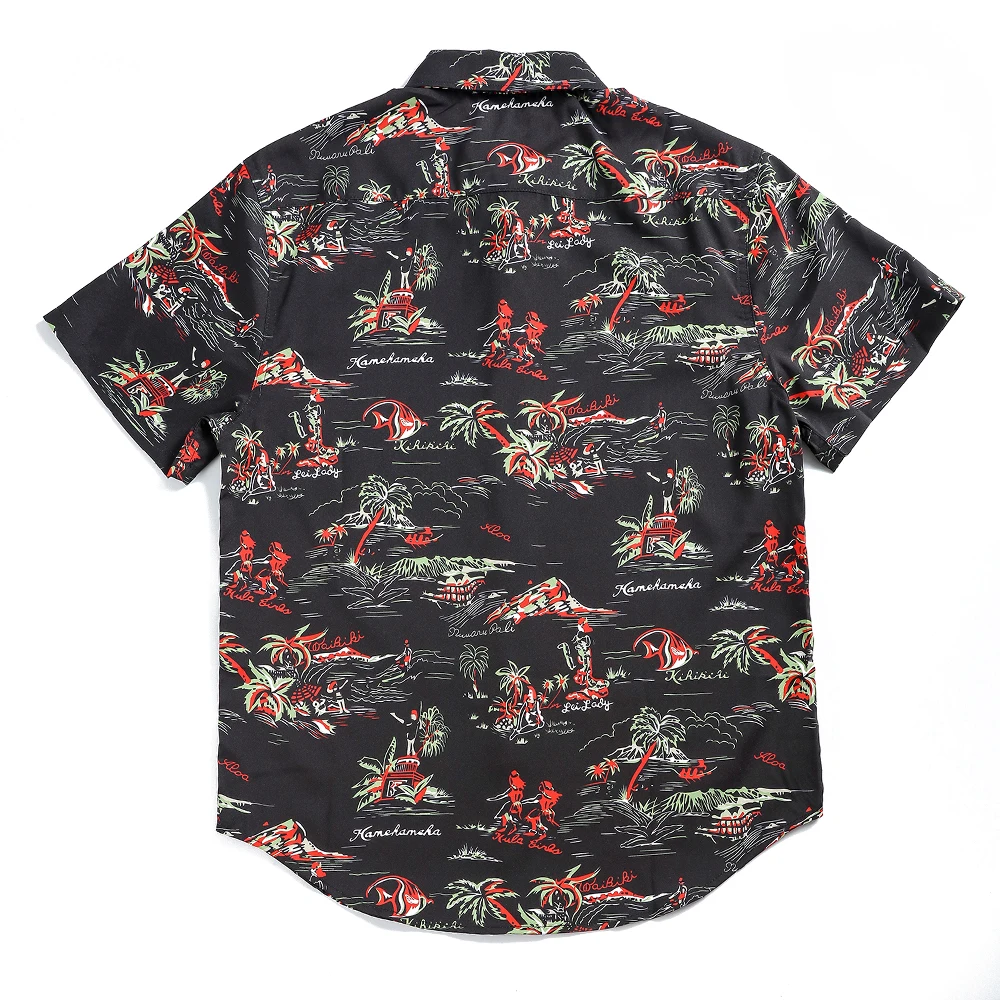 Летняя Новинка, гавайская Мужская рубашка Aloha, остров, праздник, короткий рукав, модная повседневная мужская рубашка, гавайская рубашка с принтом "кокосовое дерево"