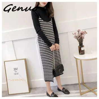 

Genuo new Striped Multi Knitted 2 Piece Set Women Strapless Crop Top Skirt Set Sleeveless Casual Going Out Summer Two Piece Set