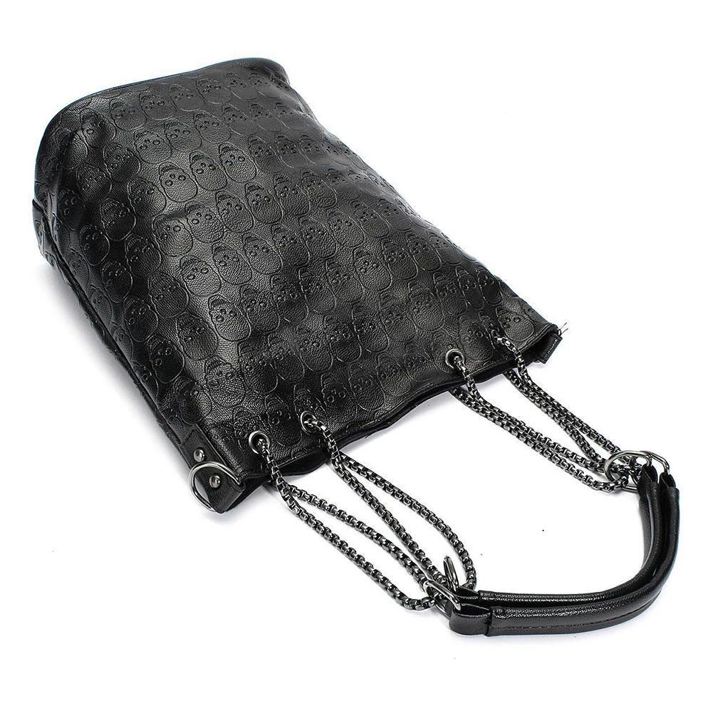 FGGS-2 Pcs/مجموعة الأزياء الجمجمة المرأة حقيبة يد حقيبة كتف محفظة حمل جلدية Crossbody حقيبة مع الحرير الإناث أسود حقائب FGGS-2 Pcs/مجموعة الأزياء الجمجمة المرأة حقيبة يد حقيبة كتف محفظة حمل جلدية Crossbody حقيبة مع الحرير الإناث أسود حقائب