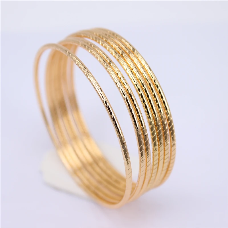 Высокое качество 7 шт. классический золотой цвет свадебный браслет и браслет из нержавеющей стали для женщин ювелирные изделия унисекс подарок LH721
