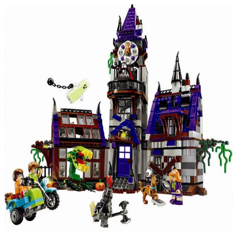 

860pcs Bela 10432 Scooby Doo Mysterious Ghost House Building Block Toys Compatible Any Blocks Legoe