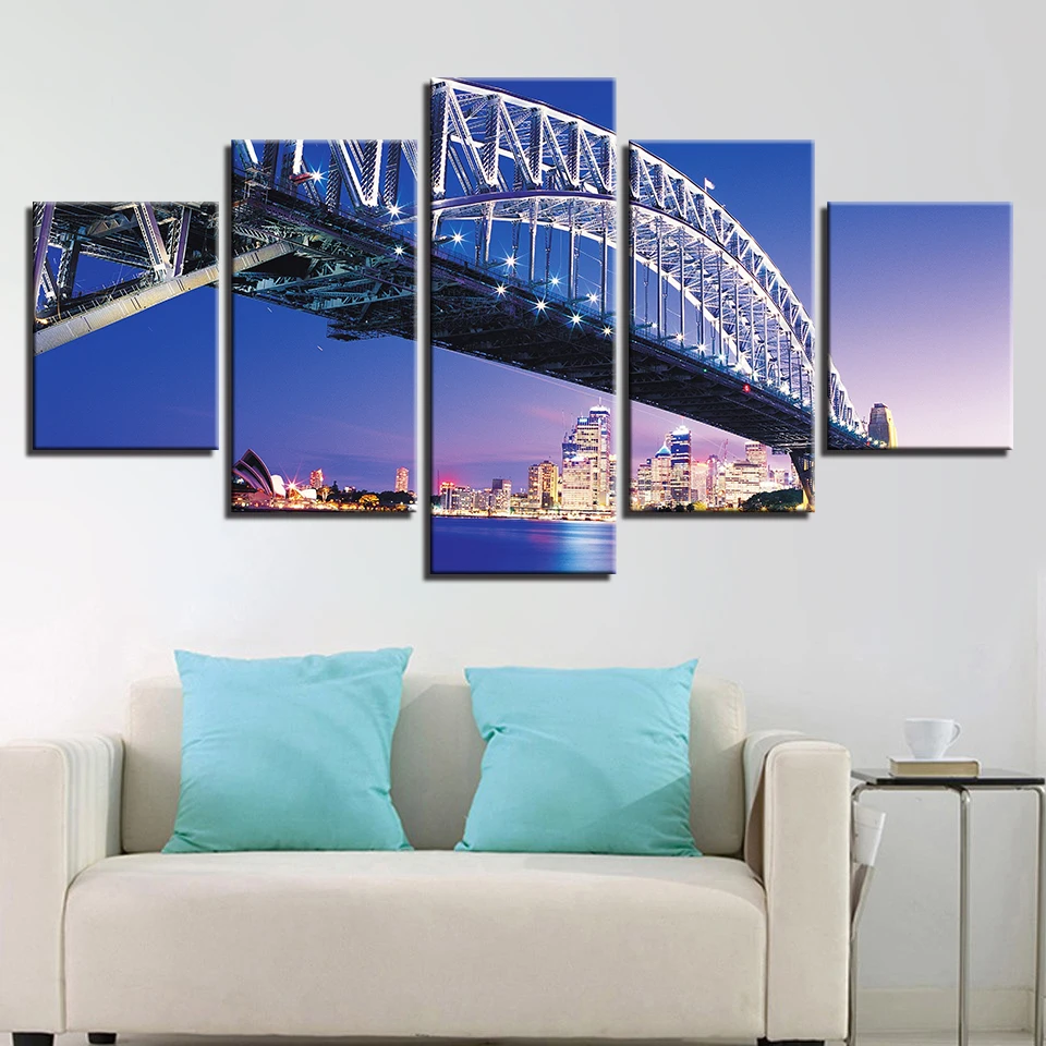 Top Rated Canvas Print Poster Home Decorative Wall Art 5 Pieces Seaside