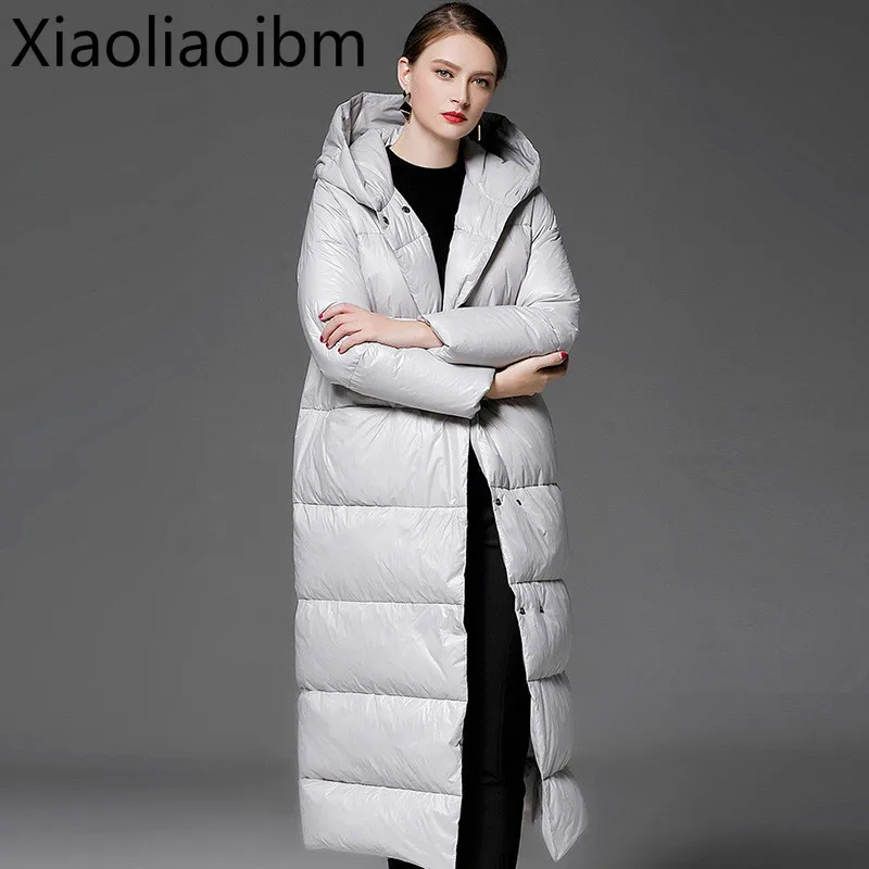 Winter New Pattern Even Hat Down Jackets Thickening Loose Coat Lengthen Fund Overknee Jacket | Женская одежда