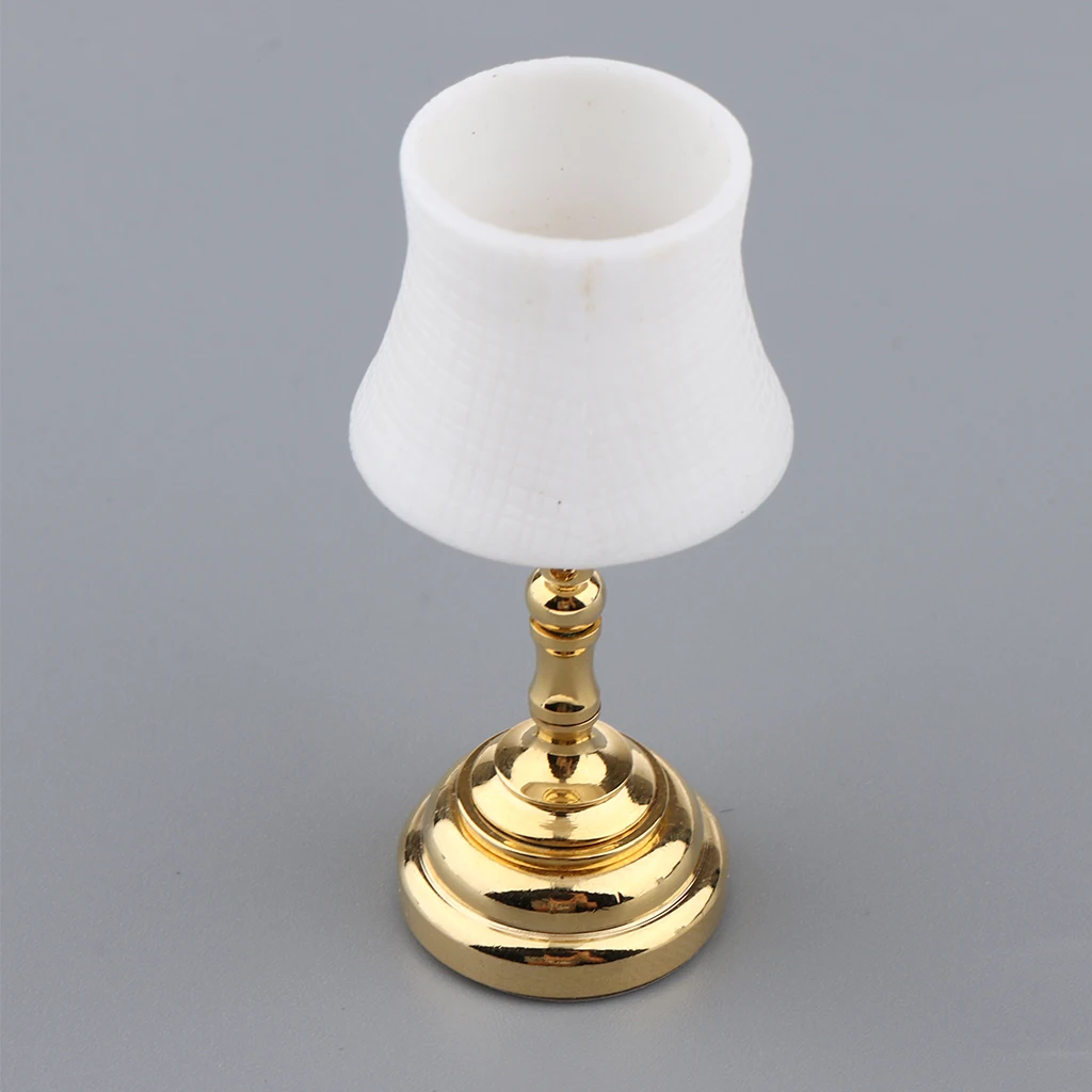 1:12 Dollhouse Miniature Table Lamp, LED light Battery Operated Lamp, for Dollhouse Decoration