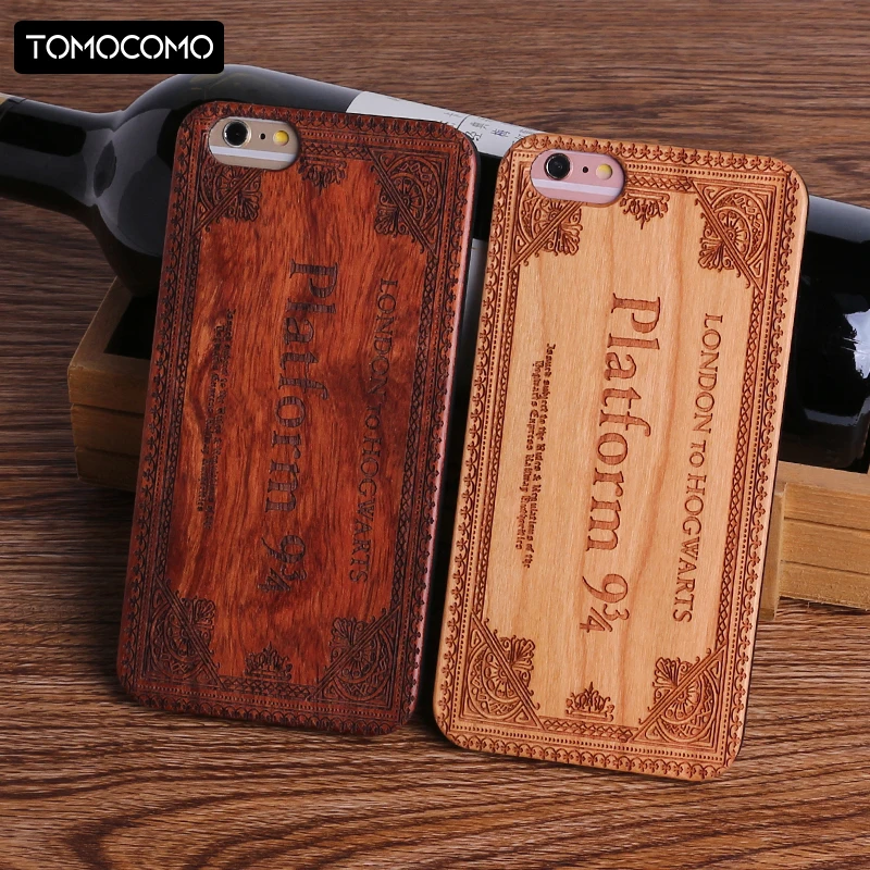 

Harry Potter Hogwarts Pattern Design Real Wood Phone Cases Cover for Iphone 7 6 6S 8 Plus X XS Max SAMSUNG S8 S9Plus Fundas