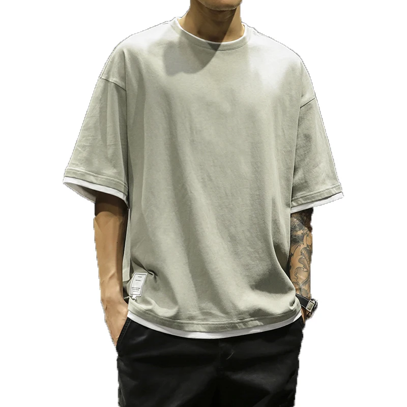 

2019 Brand Men T-Shirts Summer cotton Short Sleeve tshirt casual Tee Shirts Male T shirt Homme Plus Size 3XL Men's Tops & Tees