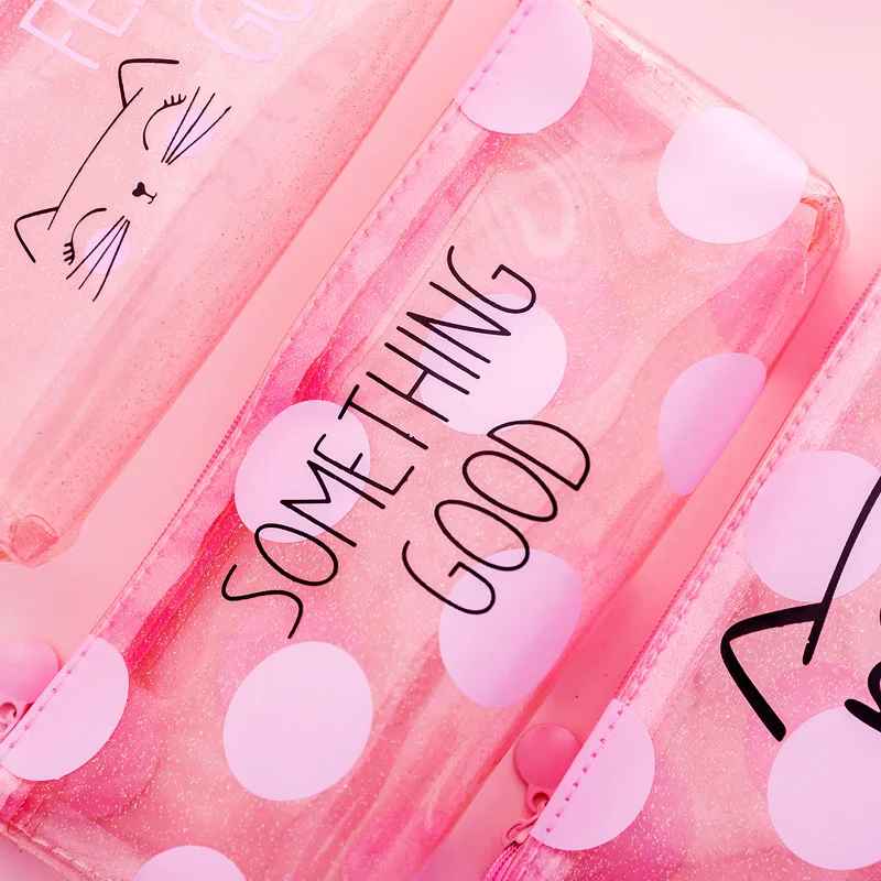 Pencil Cases School Supplies for girls Stationery Gift Pencil bag Transparent pen Bag School Tools