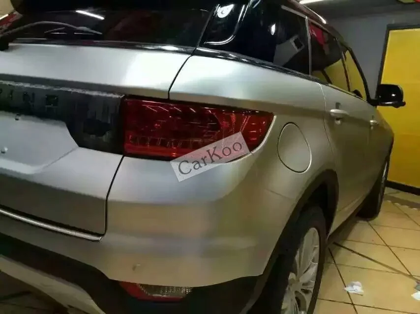 Silve матовый хром виниловый лист клейкая Автомобильная клейкая пленка с воздушными каналами хромированный матовый украшение для автомобиля Чехлы